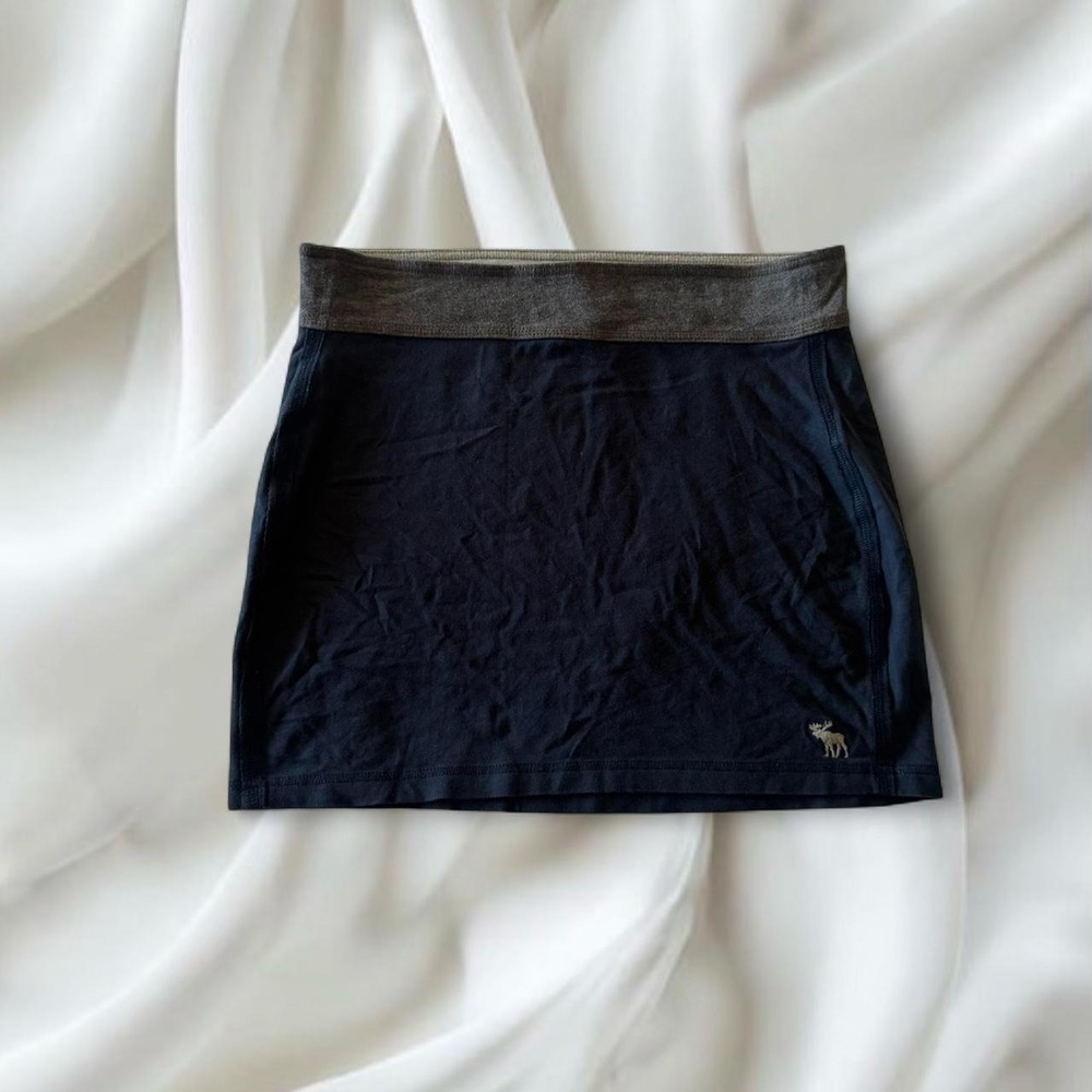 Y2K vintage Abercrombie & Fitch navy and grey mini skirt athletic workout